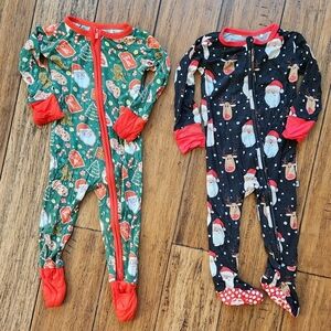 Bums and Roses and Kiki and Lulu Christmas Footies 6-12months